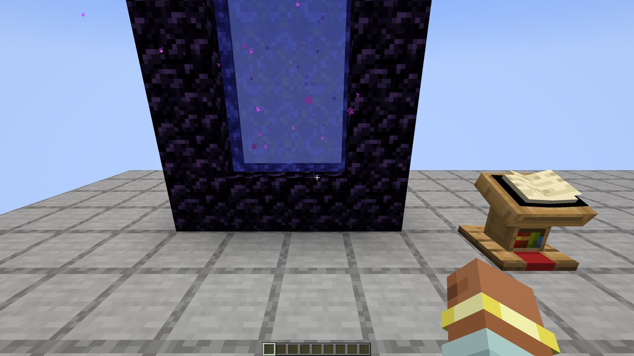 Tinted portal and lectern