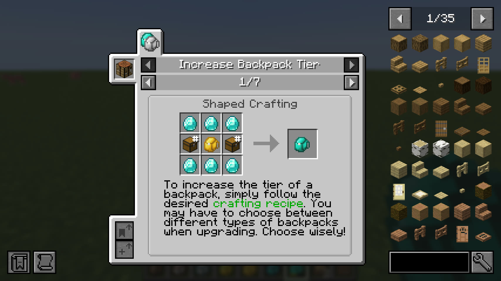 Next tier in JEI