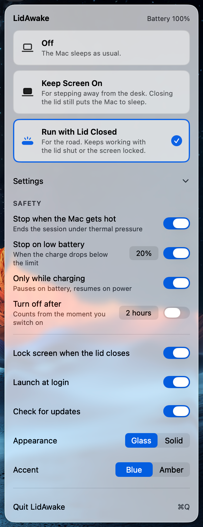 LidAwake screenshot 4