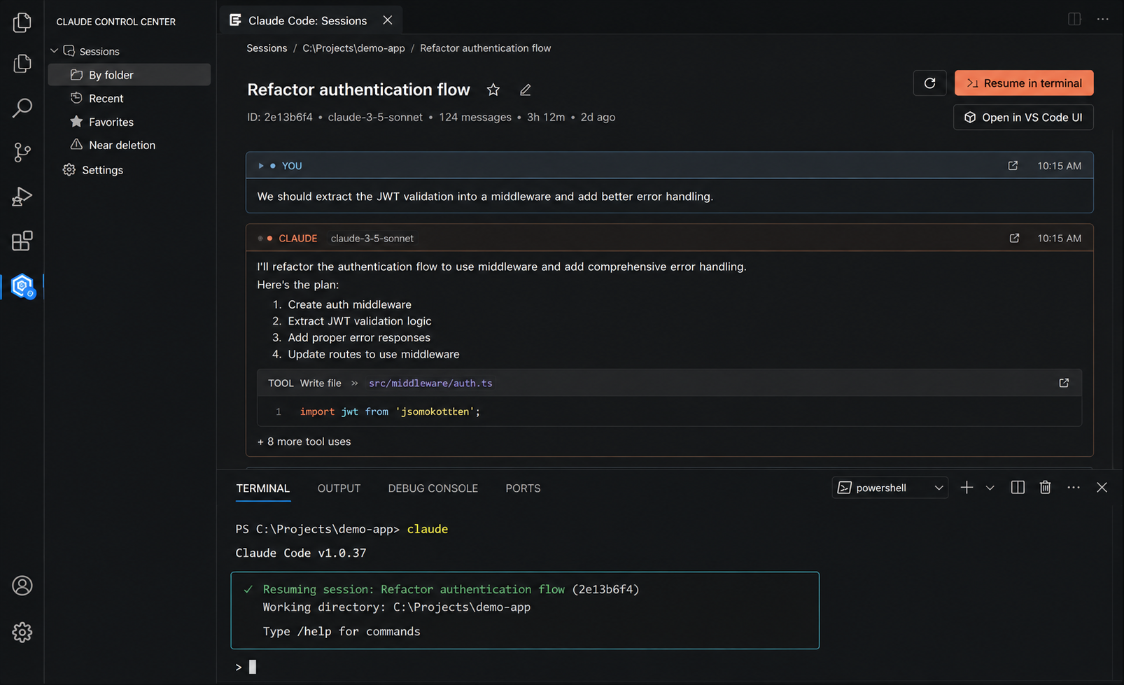 Resume a Claude Code session