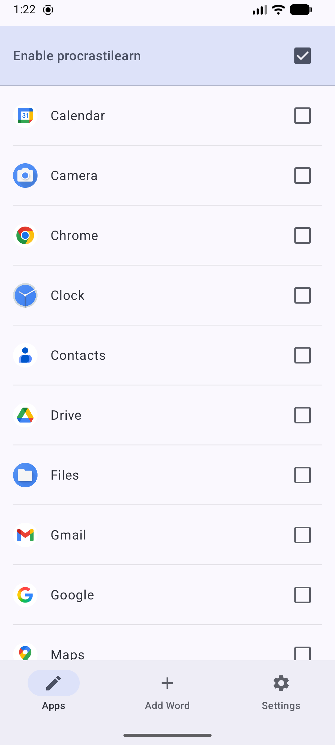 Screenshot 1 of ProcrastiLearn — opens full size