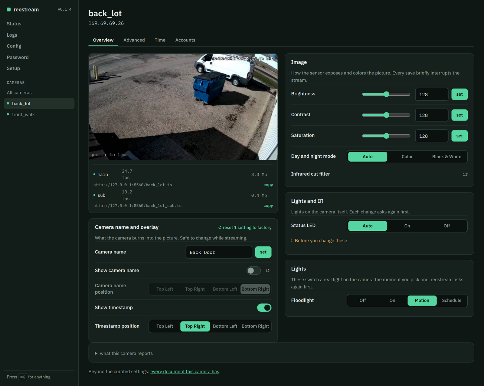 Camera page