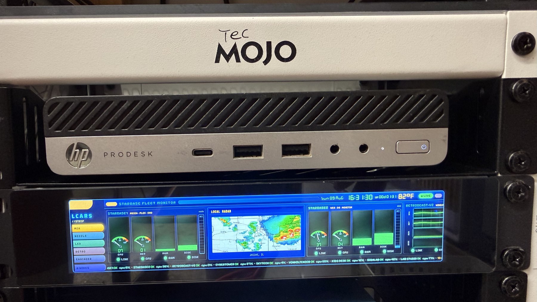 Installed in the rack