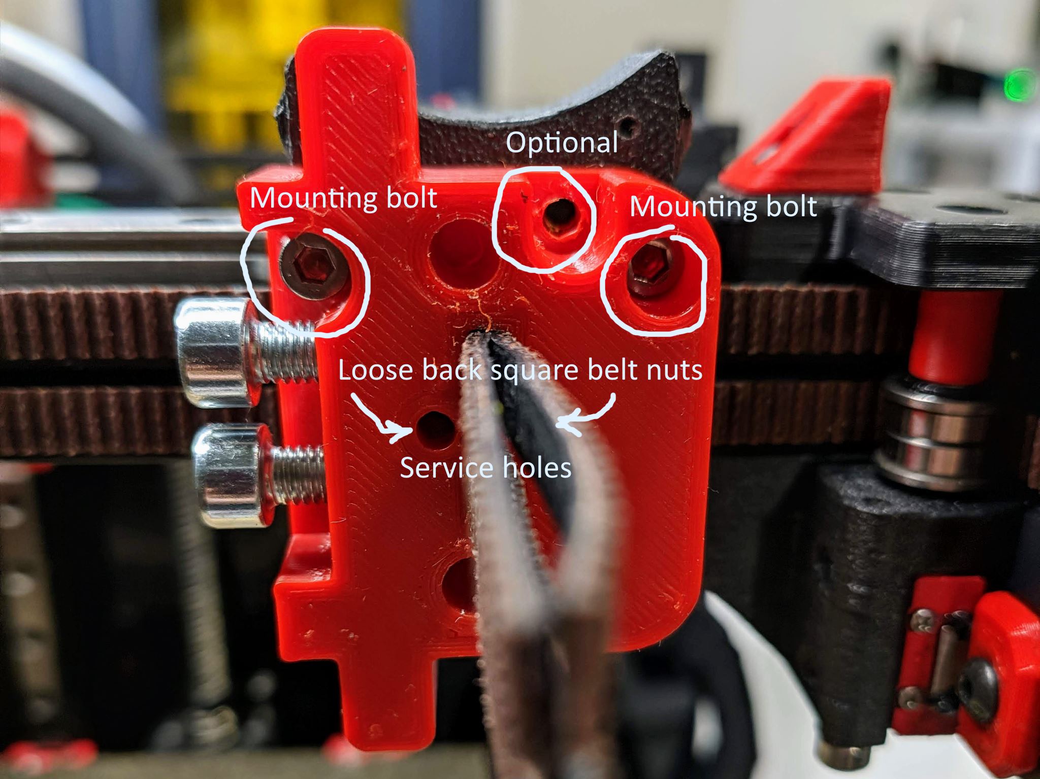 Voron Mods Belt tension helper by MSA