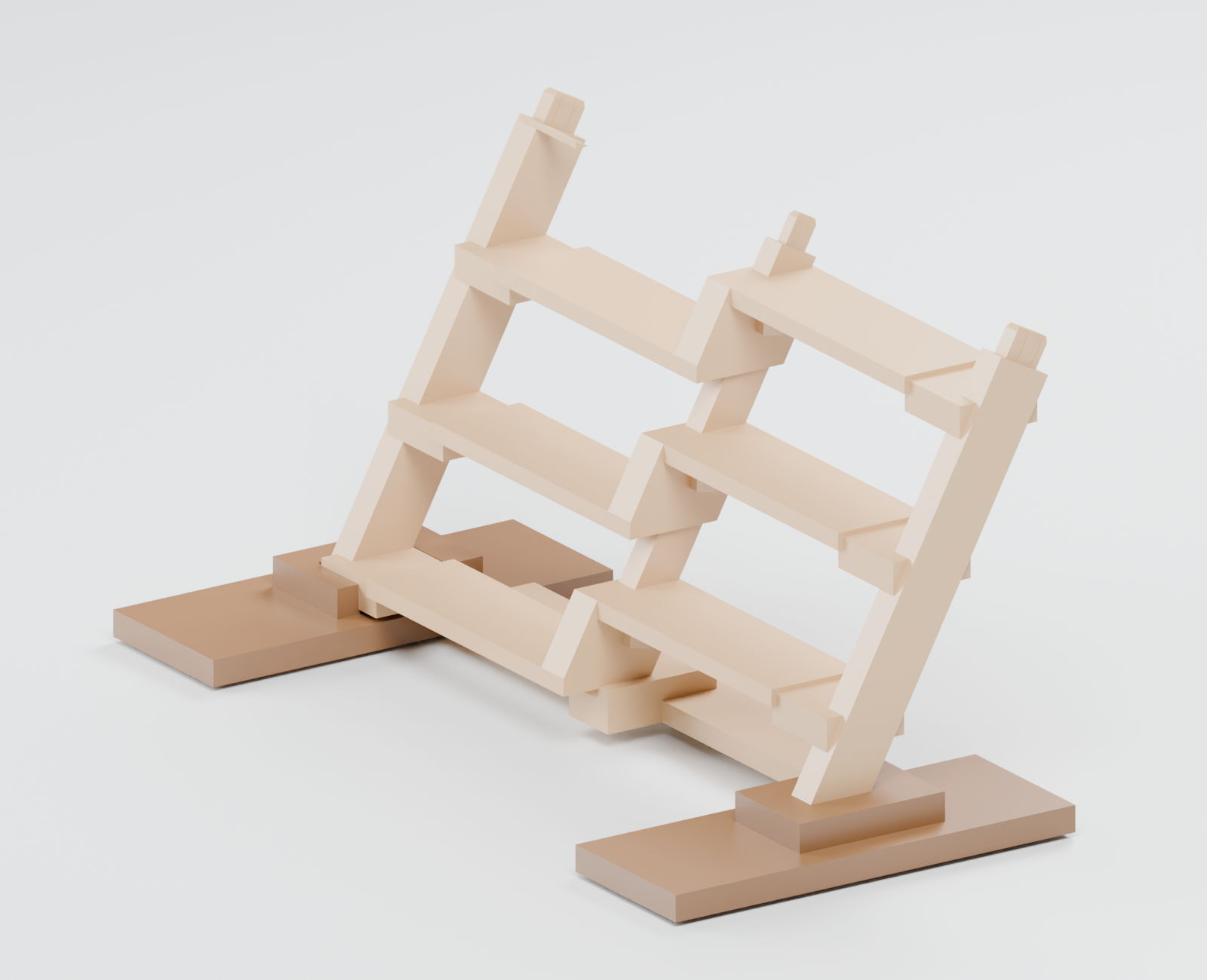 Modular ladder floor base