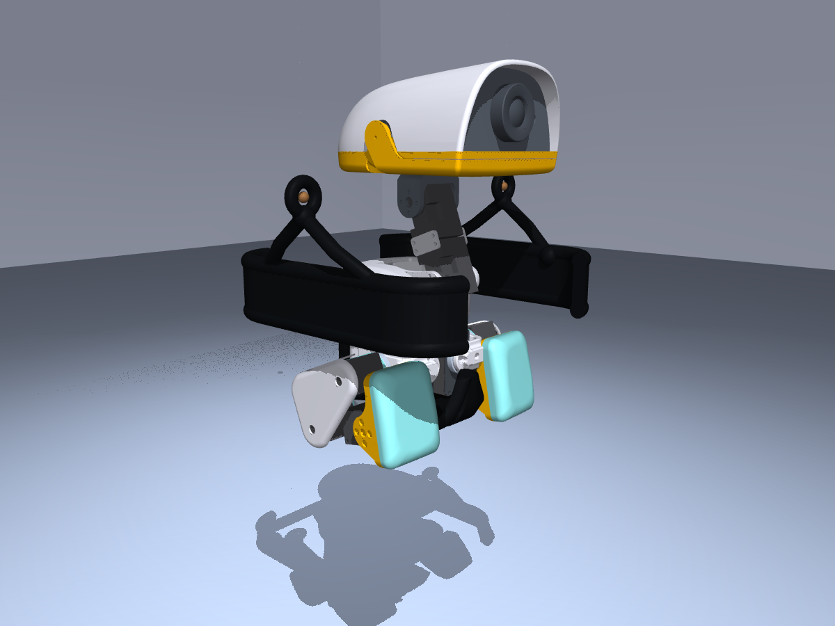 Retained swing seat, three-quarter view