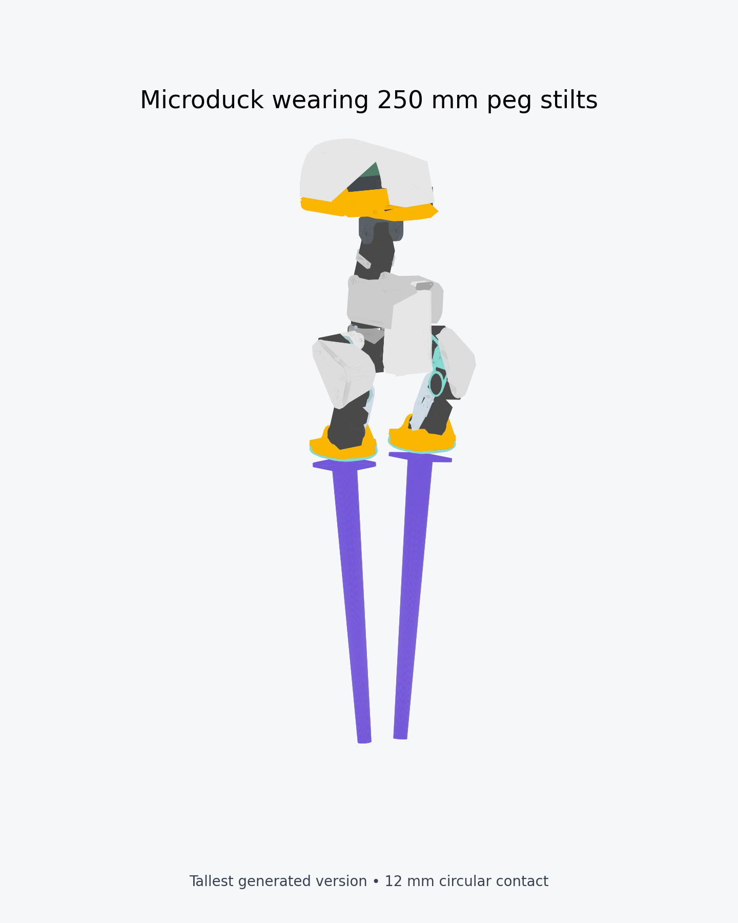 Tallest narrow peg version on the complete robot