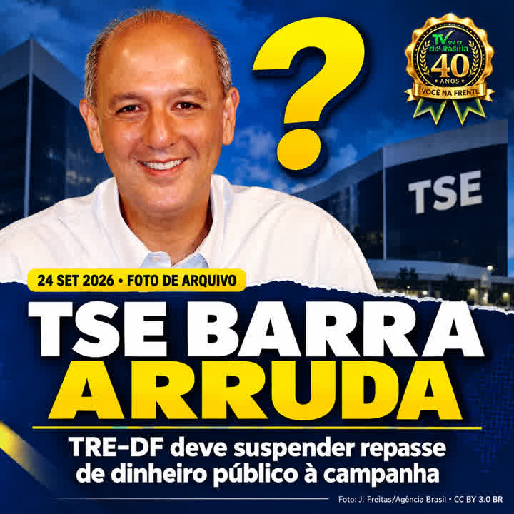 Arte jornalística com foto de arquivo de José Roberto Arruda e uma interrogação gráfica