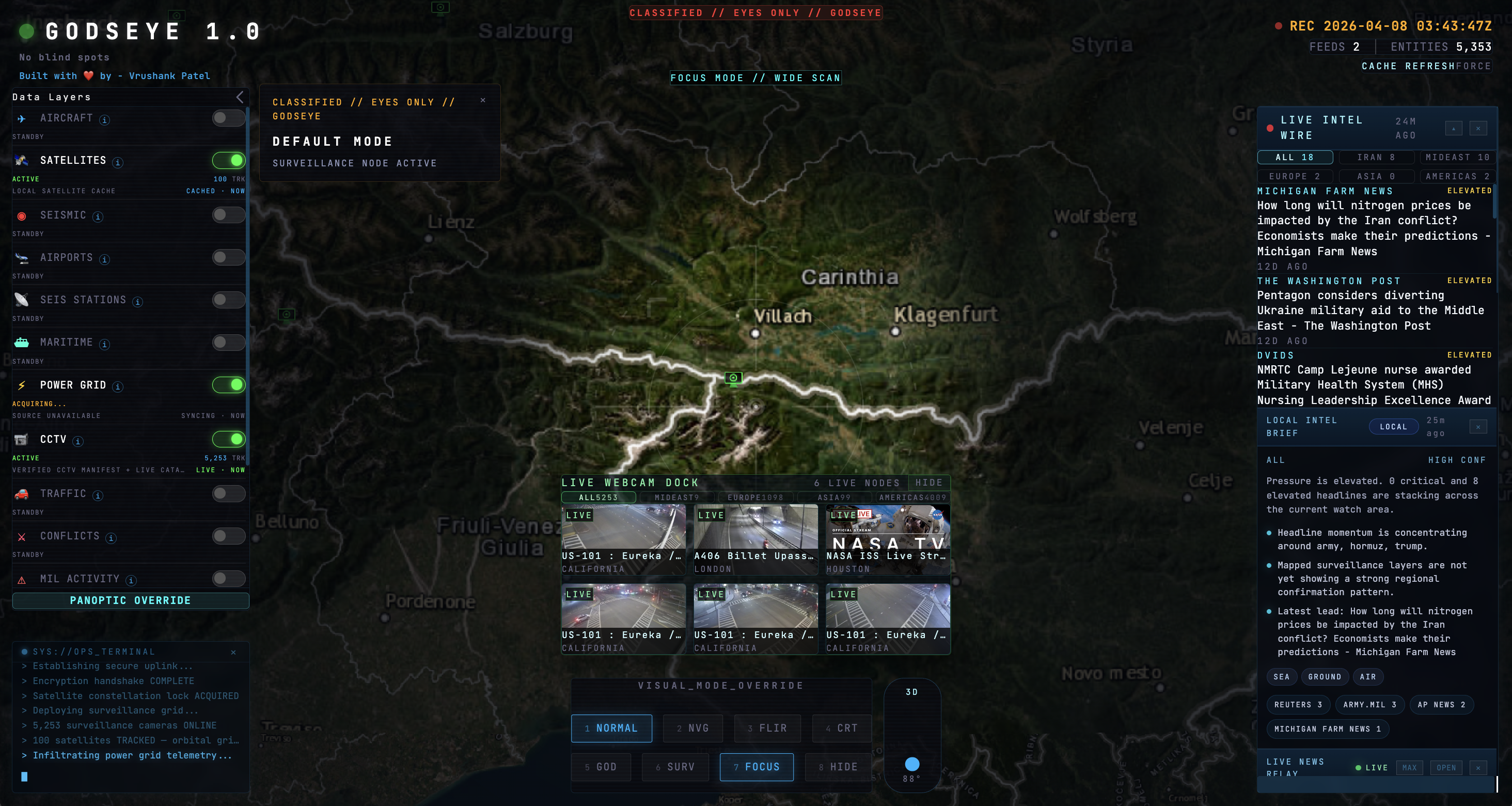 Godseye 1.0 interface preview