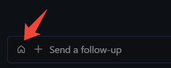 Composer profile control next to the attachment button