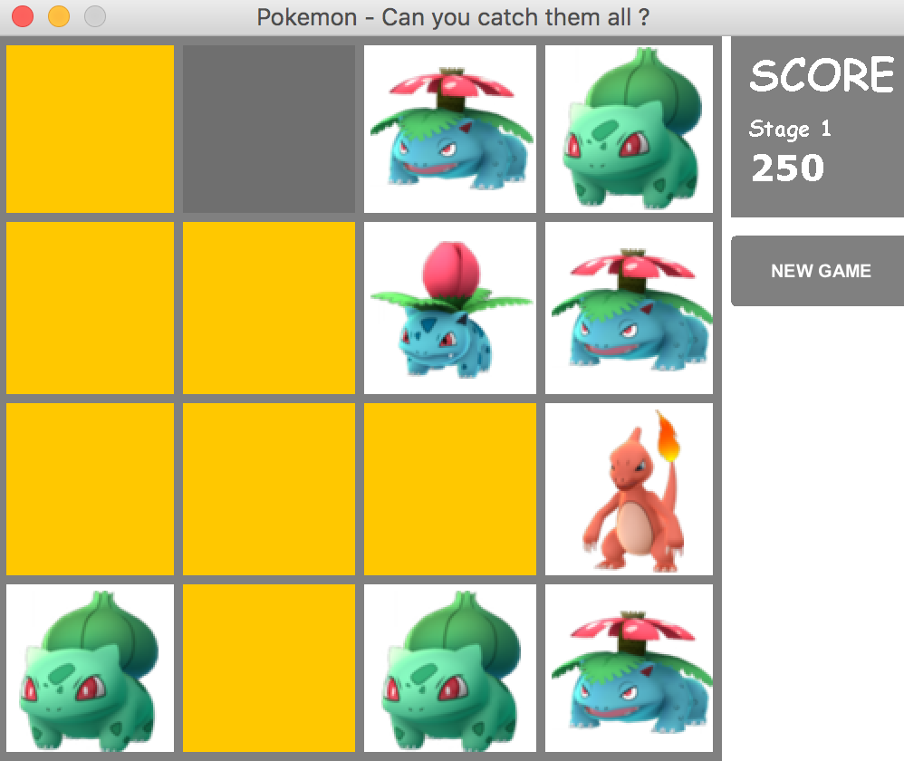 GitHub VuiChee/2048withPokemon A Java game mimicking 2048. Built