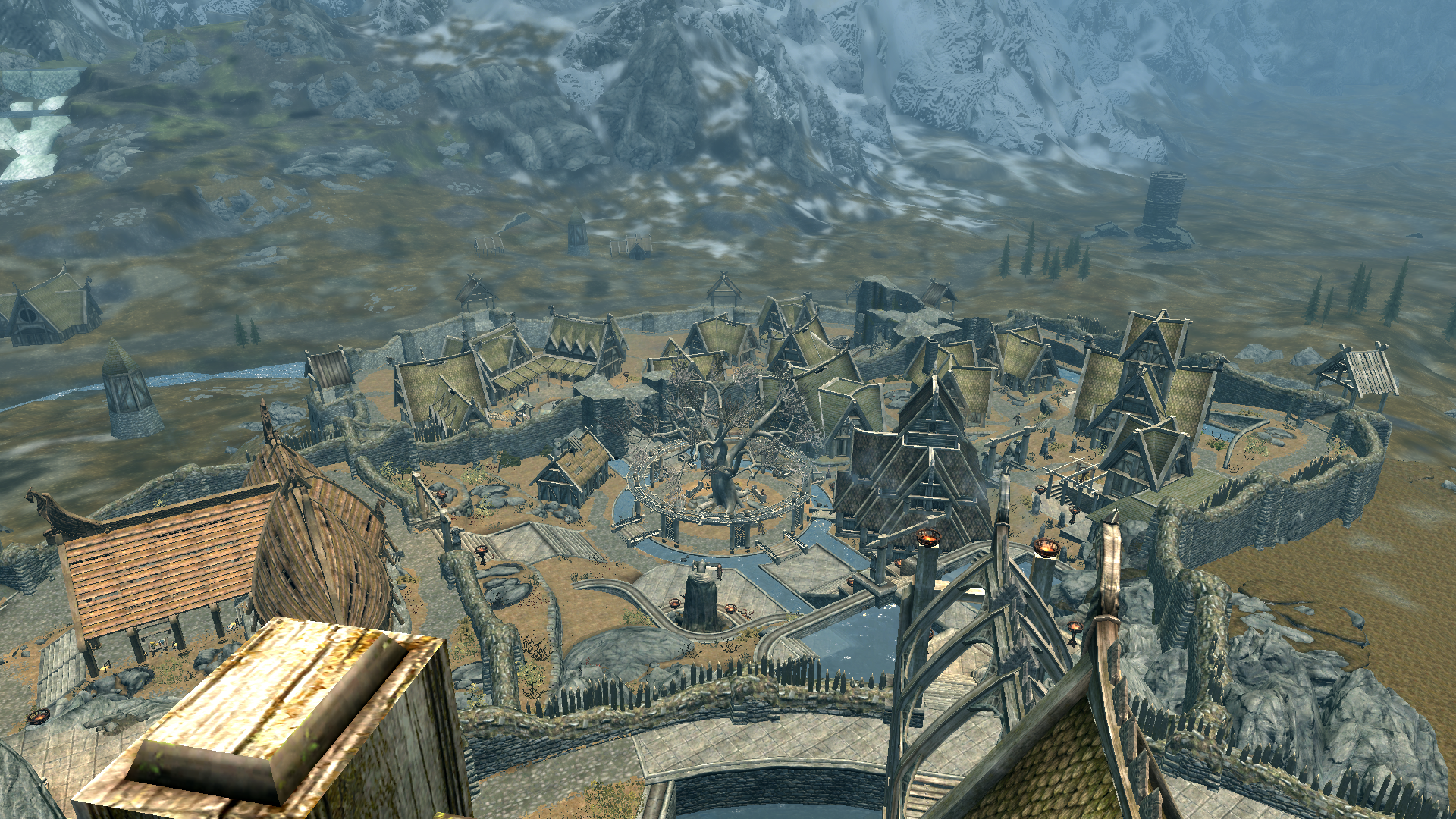 Dragonsreach - View of Whiterun from top of Dragonsreach