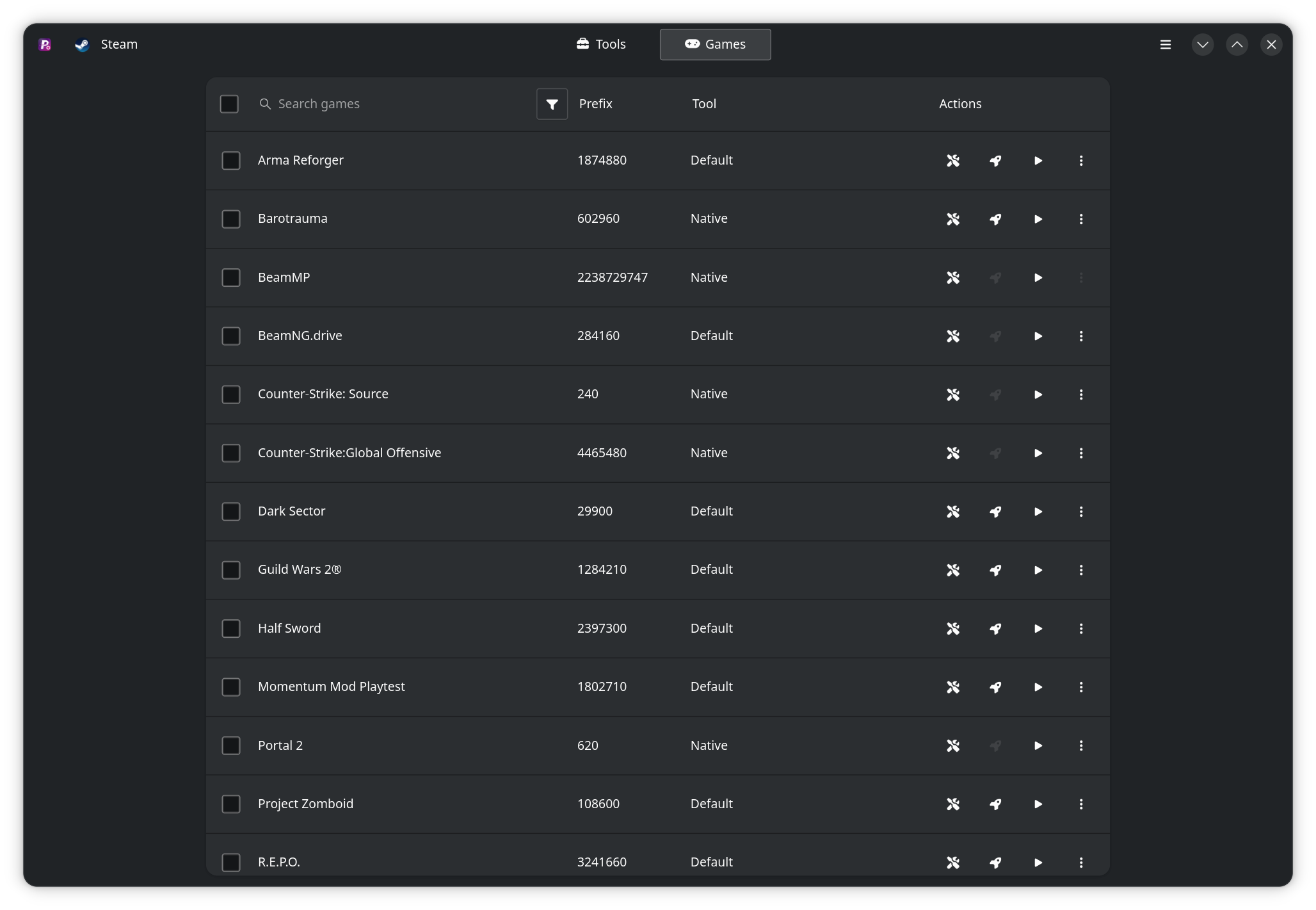 ProtonPlus launch-options editor