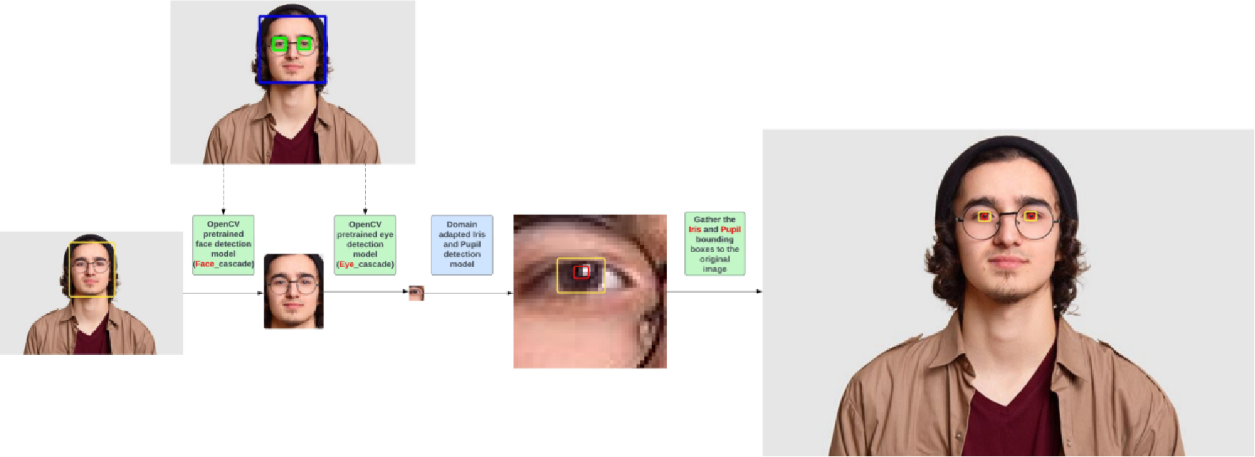 From profile to iris/pupil features