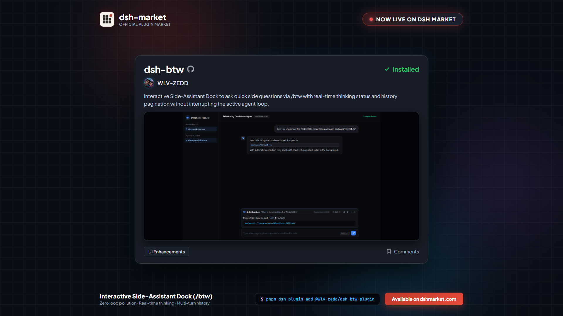 dsh-btw on DSH Market