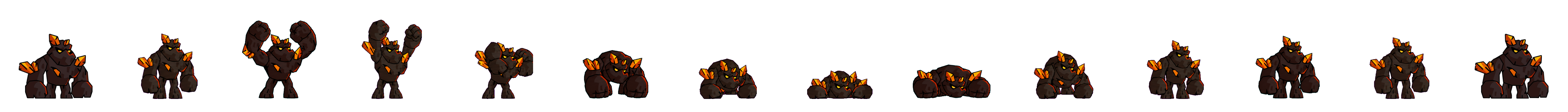 golem smash 14-frame spritesheet