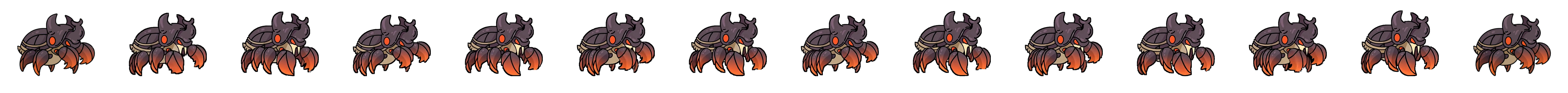 beetle crawl 14-frame spritesheet