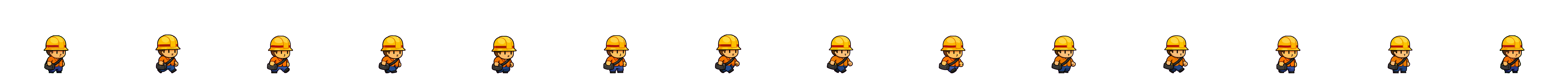 worker walk 14-frame spritesheet