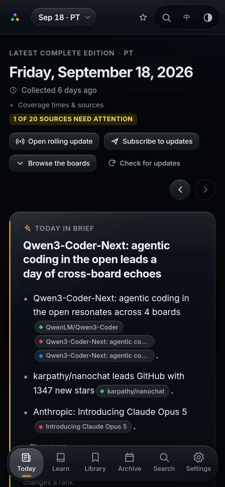 Phone, dark theme