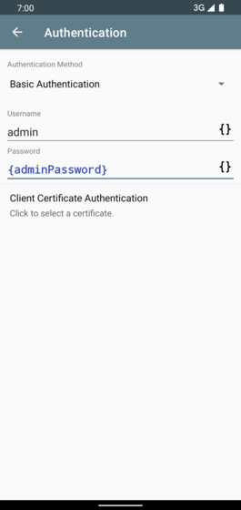 Authentication Settings