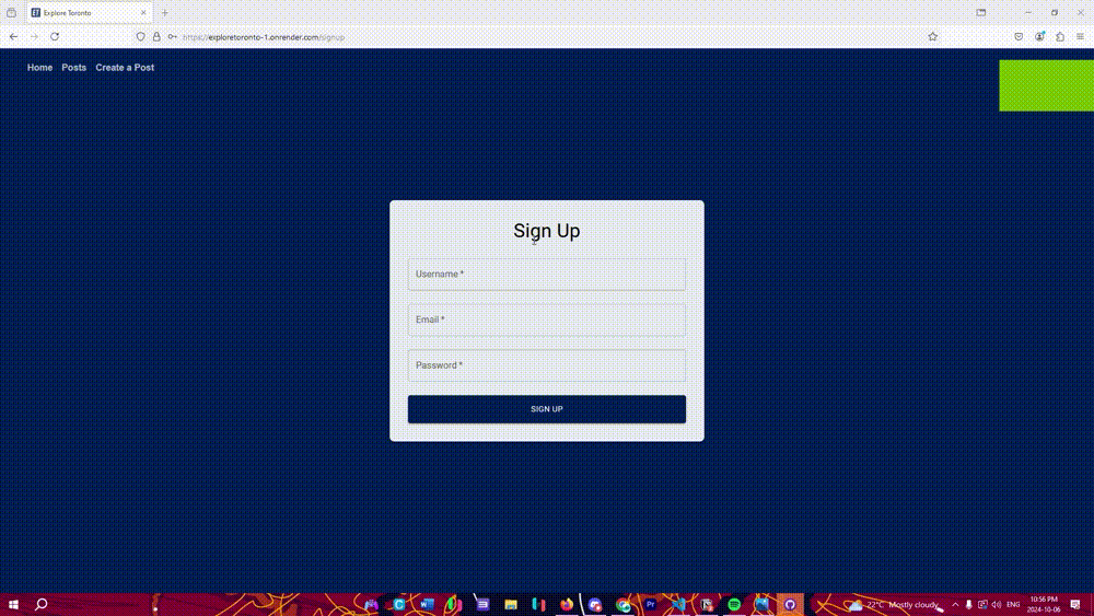 Explore Toronto Demo