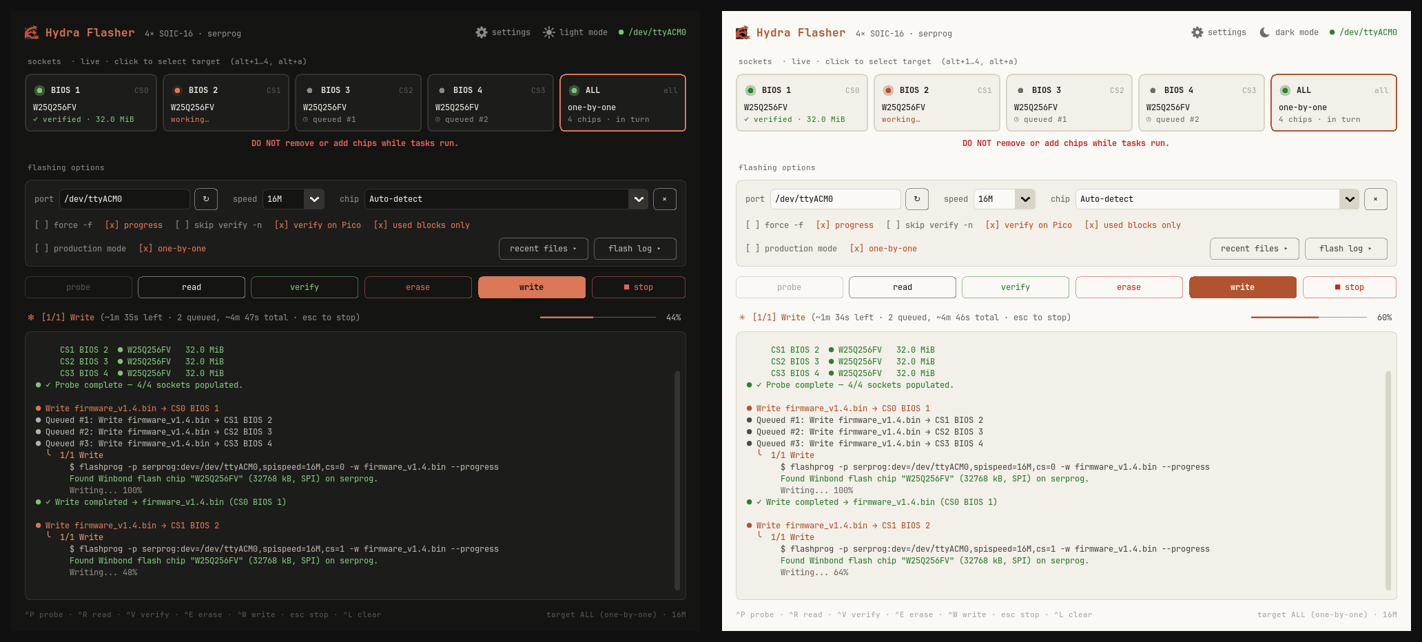 HydraFlasher main window