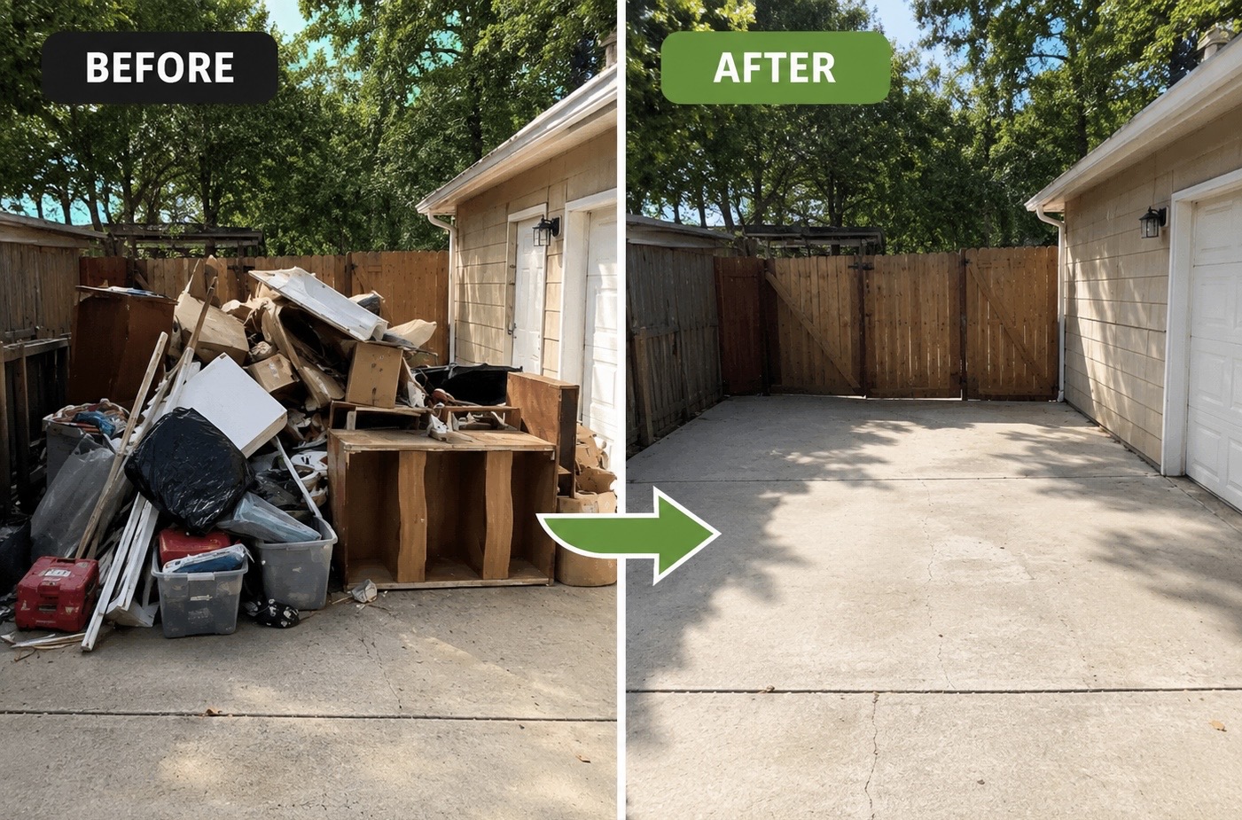 Residential and commercial junk removal projects