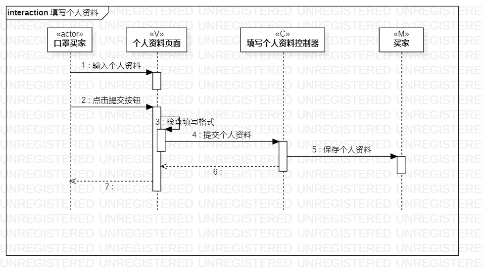 填写个人资料顺序图