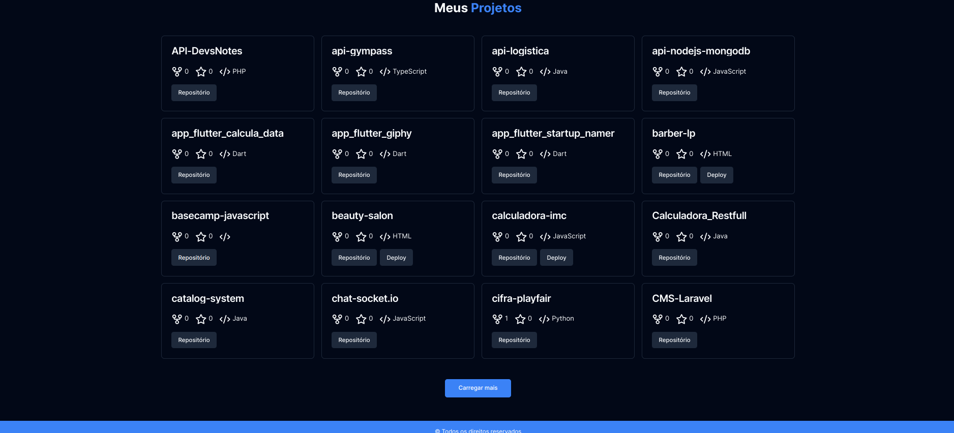 Gitfolio Projetos