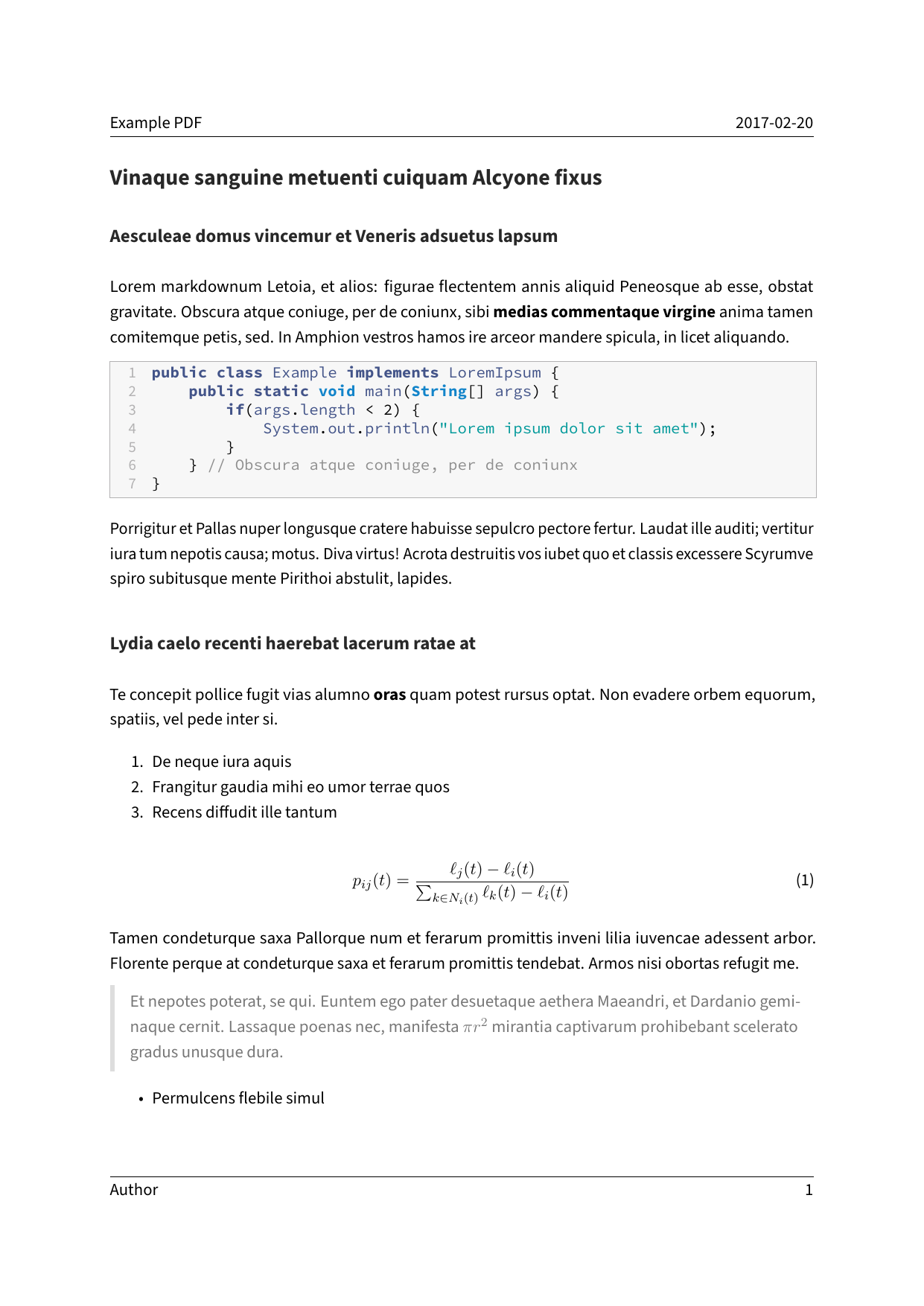 A basic example page