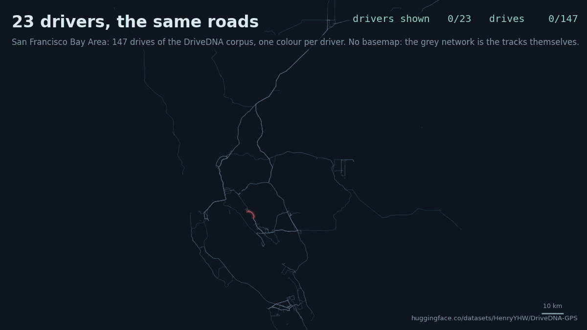 One metro, one colour per driver
