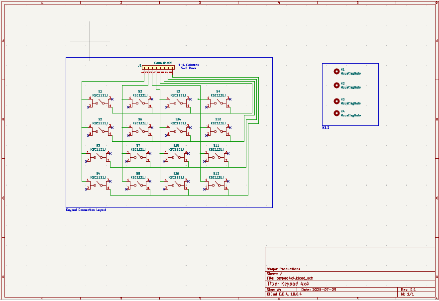 Kicad-4x4-keypad, from the project README
