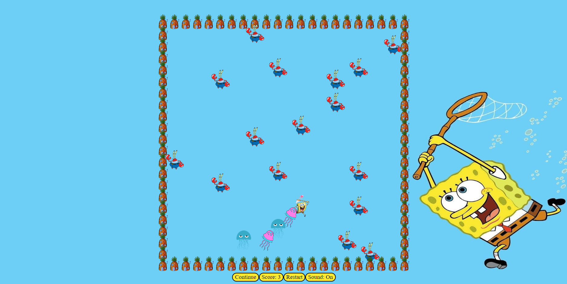 A screenshot of the game play.