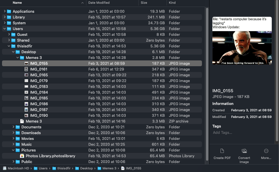 EWF mounted in macOS
