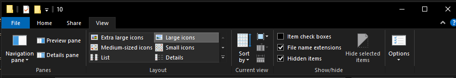 View options