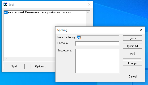 Nice typo in the "Chage to" label