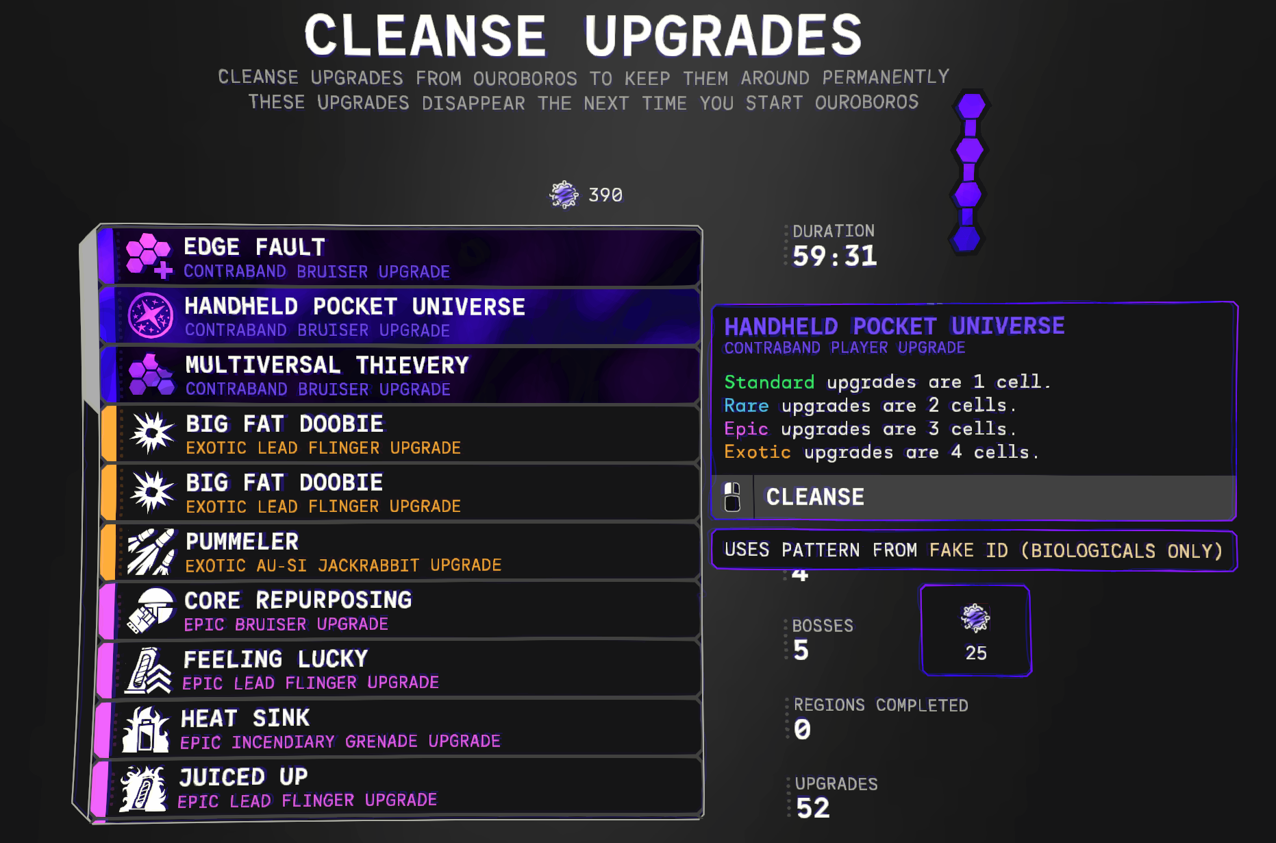 Ouroboros Cleanse
Menu