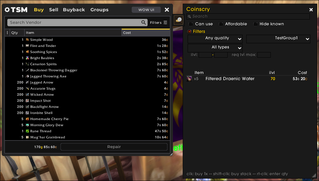 attached to TSM's vendor frame