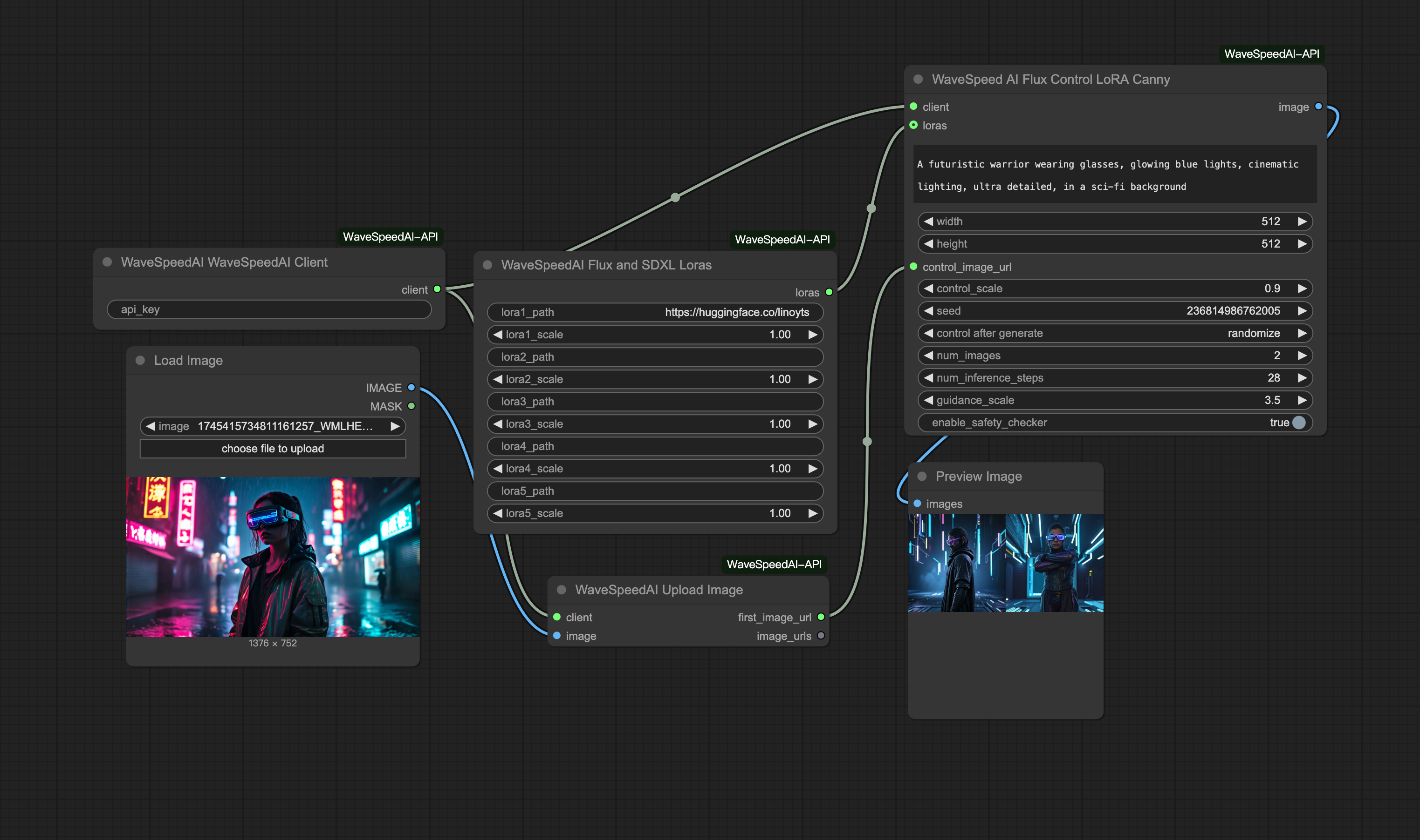 Flux Control LoRA Canny Workflow