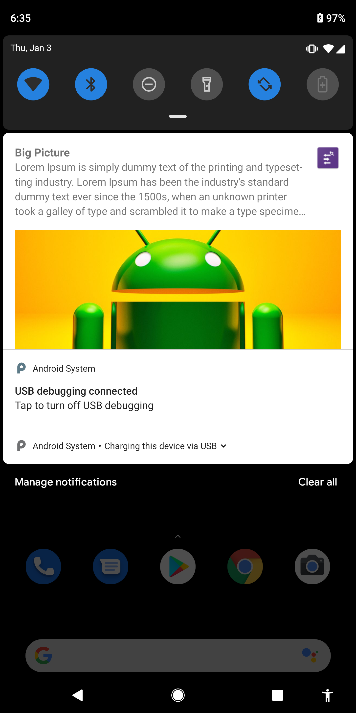 Android оповещение