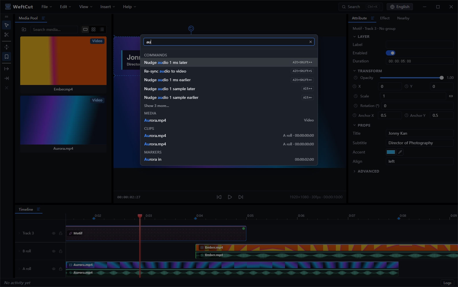 Search palette