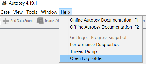 Log folder location