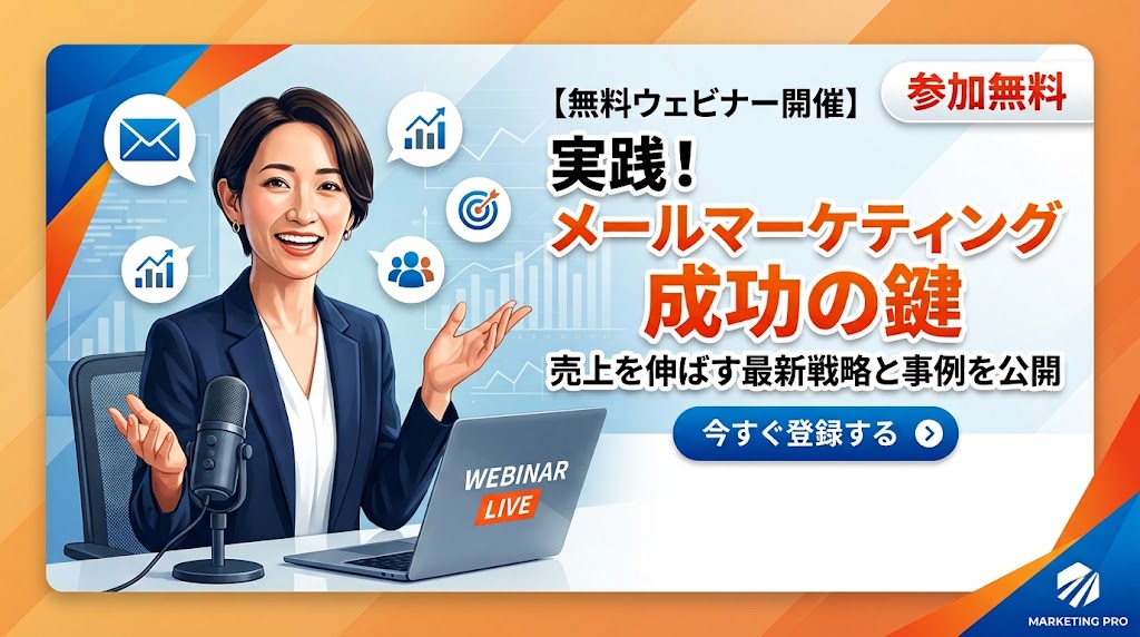 メールキャンペーンでマーケティングするウェビナー