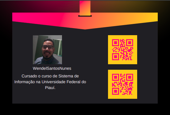 Usuário + QRcode do Facebook + QRcod do Instagram