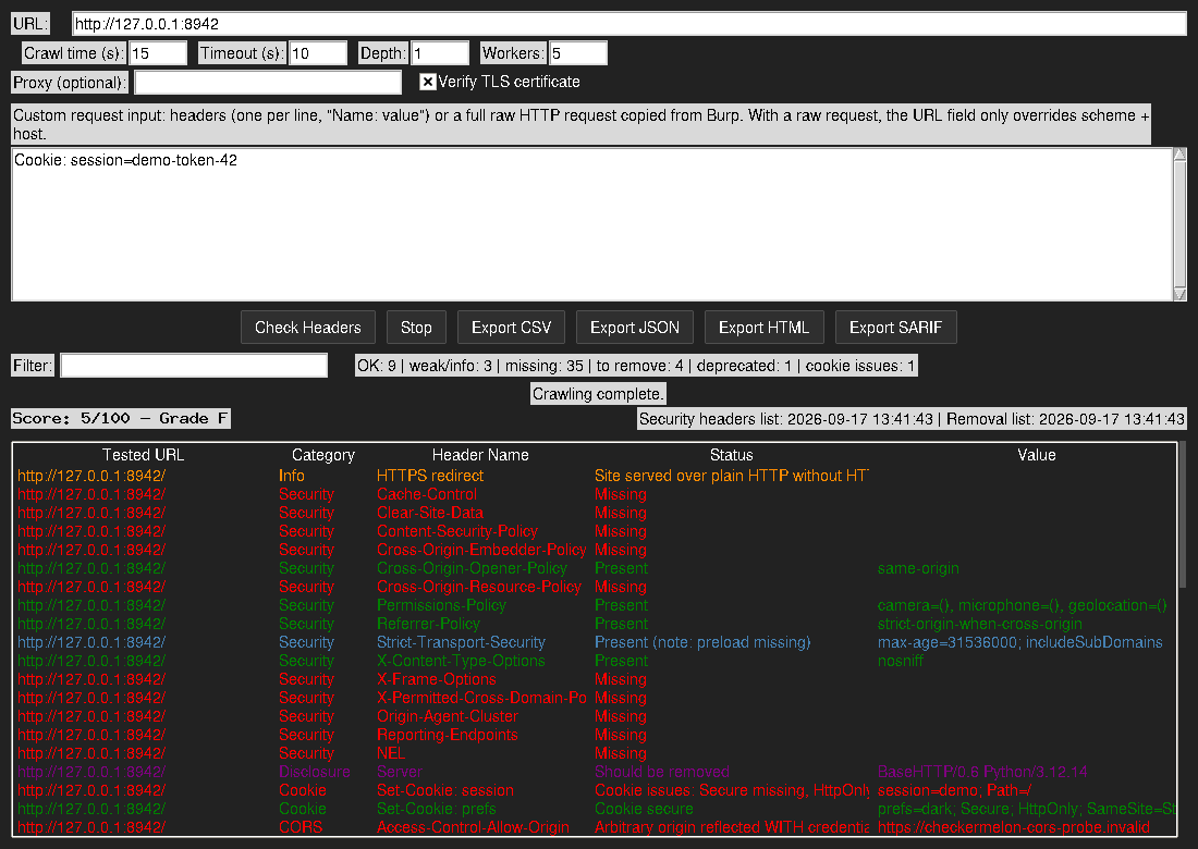 CheckerMelon GUI (dark theme)