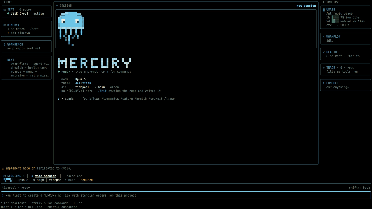 One prompt launches two agents, each in its own worktree, and Mercury reports what each changed