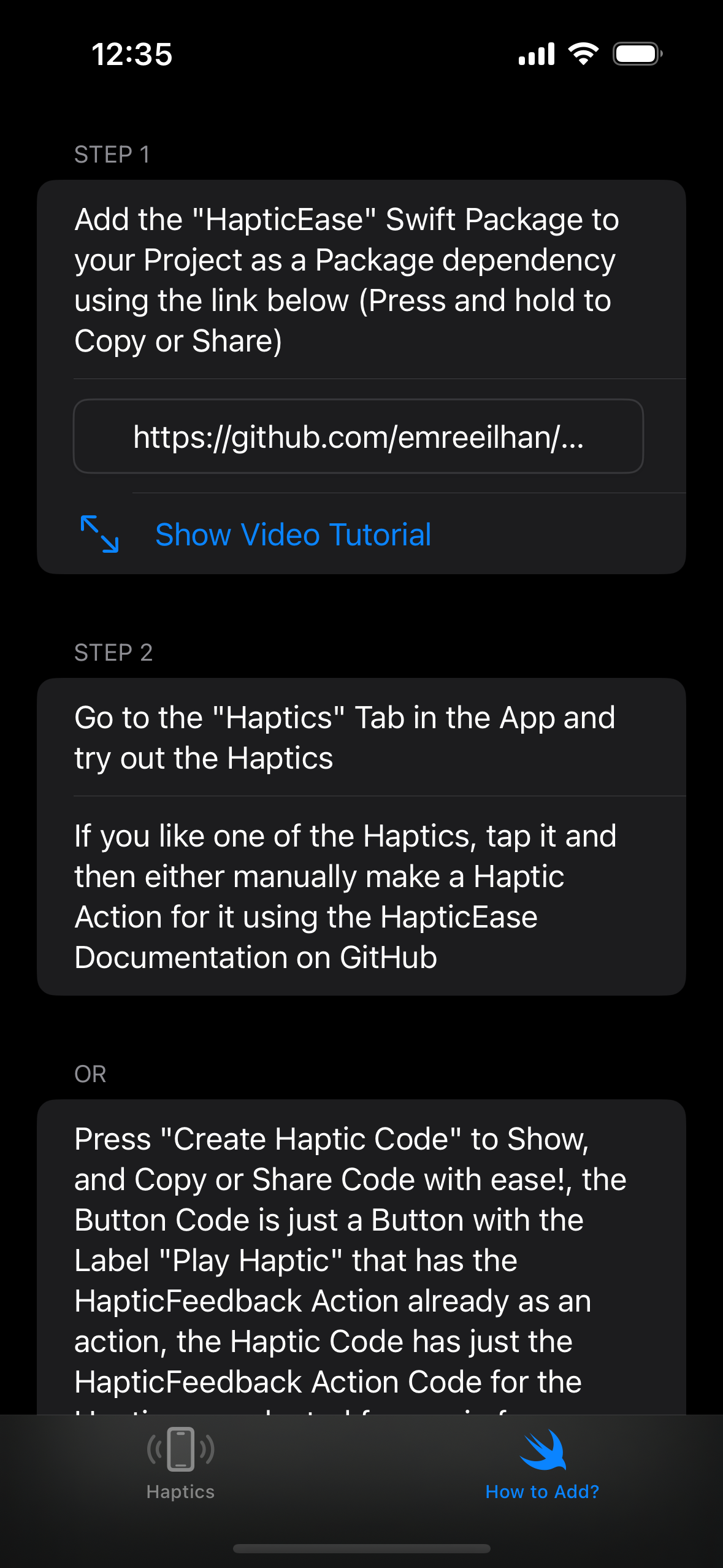 Screenshot 2 of Haptics