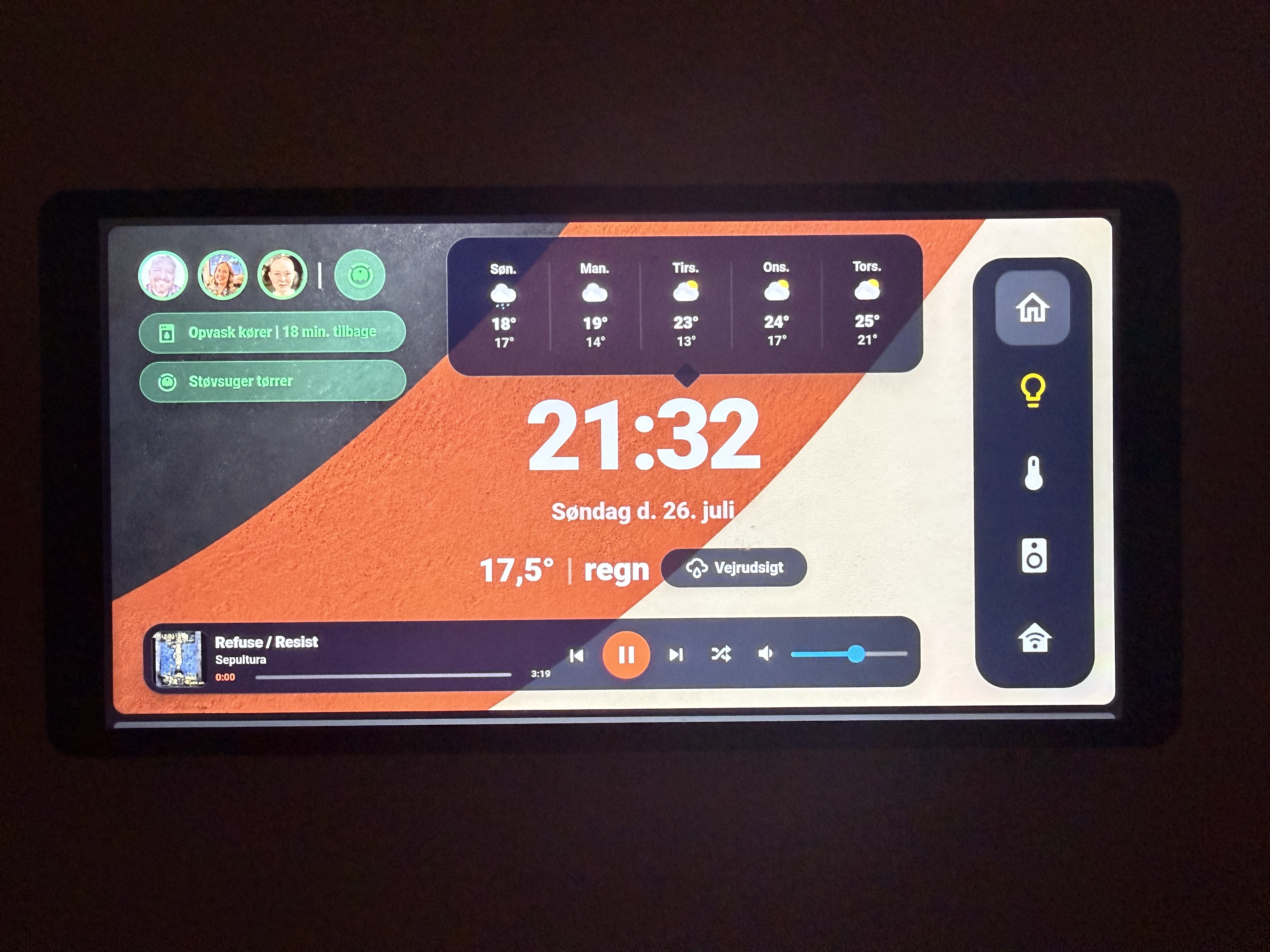 MiniPanel Home view