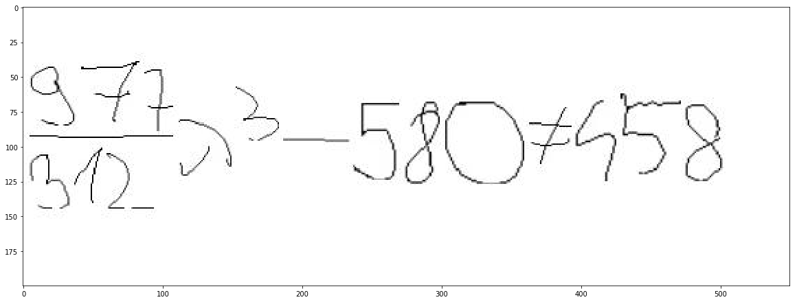 Handwritten equation