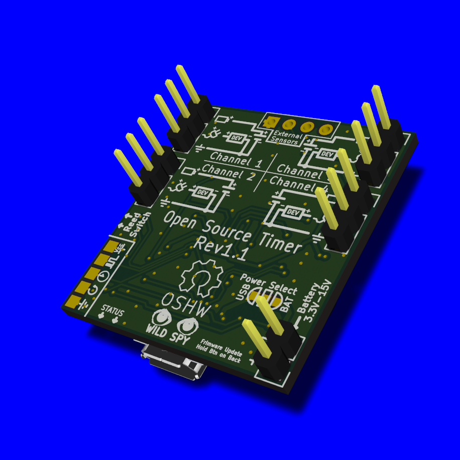 Wild Spy Open Source Timer 3ch 16mm coin REV0, from the project README